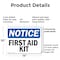 Signmission First Aid Kit, 14 in W x Rectangle, Plastic OS-2PACK-NS-P-1014-L-12746 - alternate 2